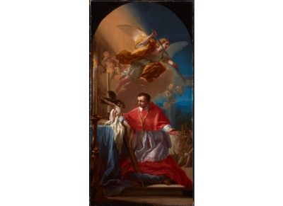 JOSÉ DEL CASTILLO (Madrid, 1737-1793)  San Carlos Borromeo adorando la Cruz  1783 