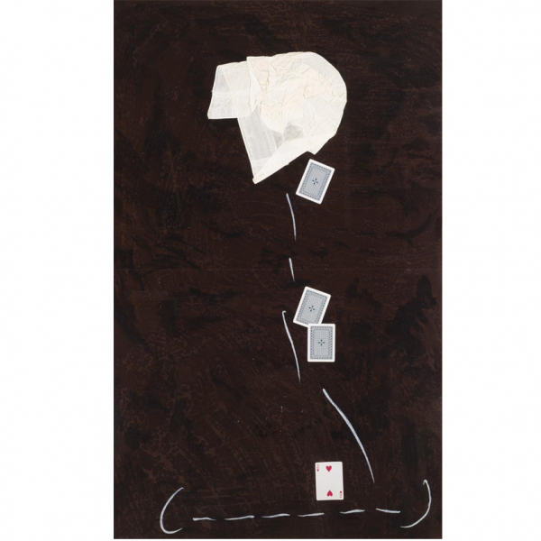 Antoni Tàpies.   "Cartes per a la Teresa (1974)". Litografía y collage (pañuelo y cartas) sobre papel.  Edición de 150 ejemplares.