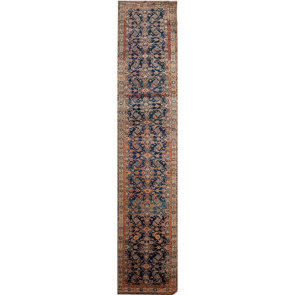 Alfombra de lana de color marr&oacute;n azulado