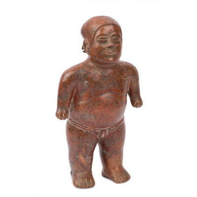 Figura de jorobado de terracota. Colima, Occidente de M&eacute;xico. C.200 a.C.-500 d.C. 