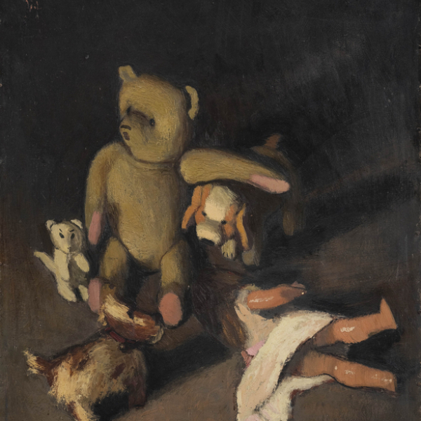 "Peluches"  ENRIQUE ALBIZU (1926-2014)   Firmado: Albizu   Técnica: Óleo/cartón