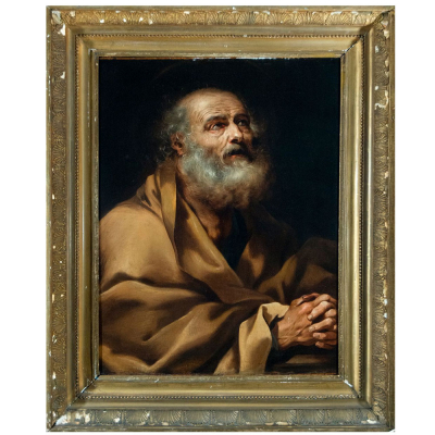 AURELIANO MILANI &quot;El arrepentimiento de Pedro&quot; (Bolonia, 1675 - Roma, 1749) Italiano siglo XVII.  