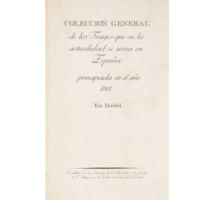 Colección de los trages de España 1801