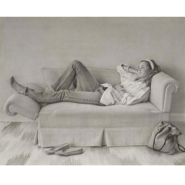 Gerardo Pita (1950) "Descanso (2005)". Lápiz conté sobre papel. 