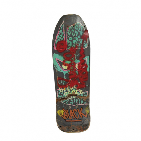 Muelle.   &quot;Firma / Tag Muelle&quot;. Spray sobre tabla de skate