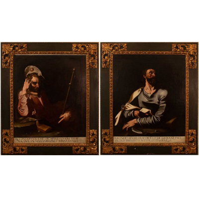San Bartolomé y &quot;Santiago el Mayor&quot;, Escuela de Luis Tristán, Toledo, s. XVI - XVII.