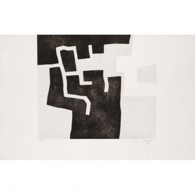 Eduardo Chillida.   &quot;Ahoska II (1973)&quot;. Aguafuerte sobre papel Rives BFK. Firmado 