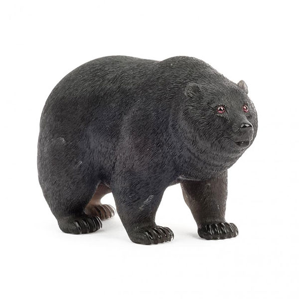 &quot;Oso&quot;. Figura en obsidiana tallada y pulida.