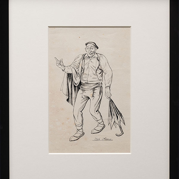 "Algunas veces, paraguas llevar como no, igual, igual, mojar se hase..."  JOSE ARRUE (Bilbao, 1895-1977). 