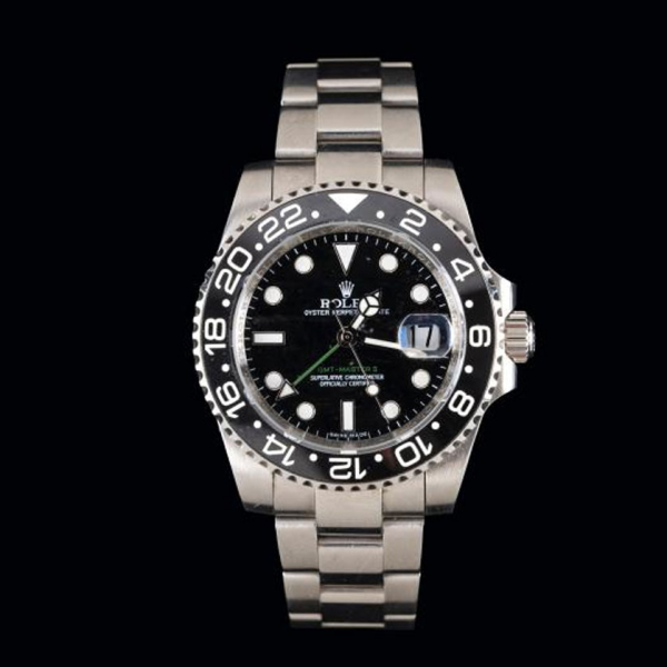 Reloj de pulsera para caballero ROLEX, modelo Oyster Perpetual GMT-Master II, realizado en acero.
