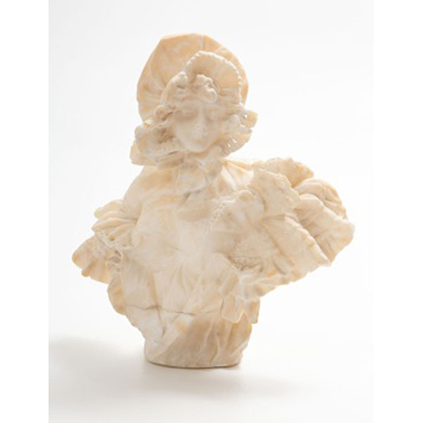 E. AMOCHER  (S. XIX - S. XX) "Joven con sombrero y puntillas"