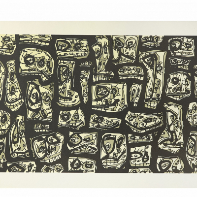 Antonio Saura (1930-1998) "Serie Abierta 8 (1989)".  Litograf&iacute;a sobre papel. Firmada "Saura" y numerada a l&aacute;piz "56/99"