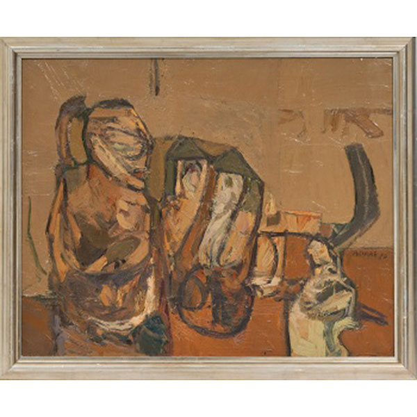 XABIER AGIRRE UNAMUNO   (Bergara, Guipúzcoa, 1955)  &quot;Bodegón &quot;  Firmado: Agirre 80  Óleo / Lienzo 