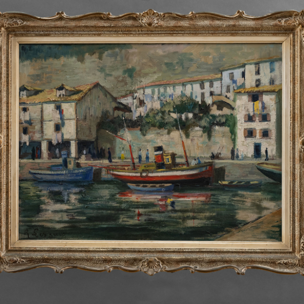 "Puerto de San Sebastián"  ROBERT LESGUES (Laburdi, 1912 - San Sebastián, 1982)