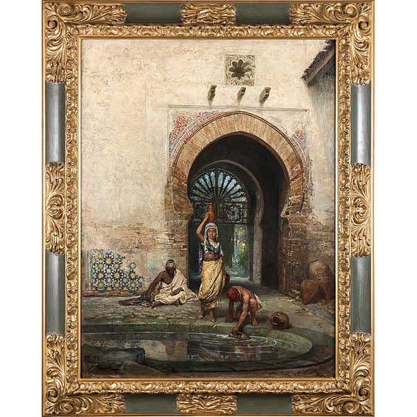 Escuela española S.XIX Aguadora árabe