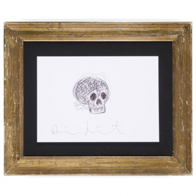 Damien Hirst. &quot;Skull&quot;. Dibujo sobre papel. Firmado en la parte inferior.