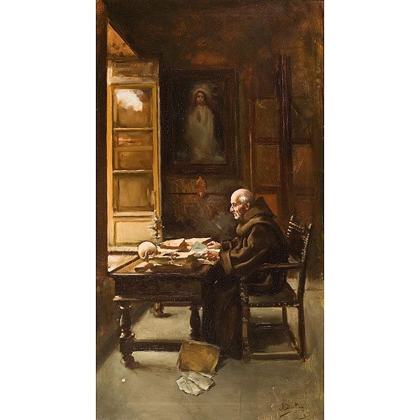 José Benlliure Gil.  "Monje estudioso". 