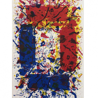 Sam Francis. "SF-267 (1982)". Litograf&iacute;a sobre papel. Firmada en el &aacute;ngulo inderior derecho.
