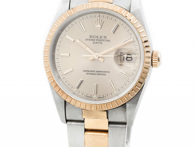 Reloj cab., suizo, ROLEX Oyster Perpetual Date&#039;, ref 15223 y brazalete &#039;President&#039; en acero y oro.