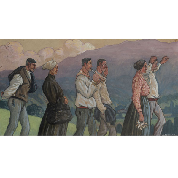 "Camino a la Romería"  Ángel Cabanas Oteiza (Guipúzcoa, 1875 - 1964) 