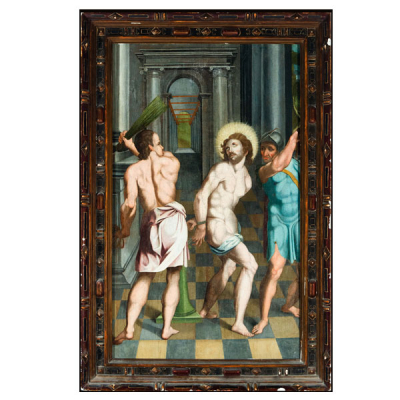 La flagelación de Cristo, escuela manierista italiana del siglo XVI.