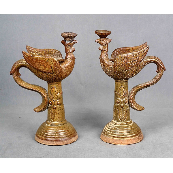 Pareja de candeleros chinos, S.XIX