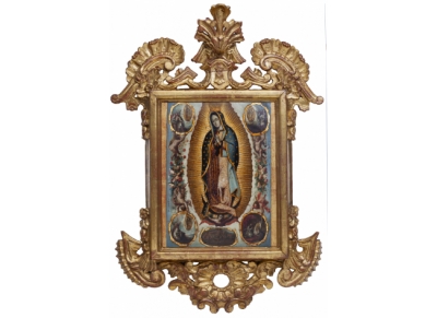 ATRIBUIDO A MANUEL DE ARELLANO (h. 1663-1722) Virgen de Guadalupe