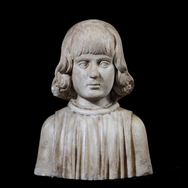 Francesco Laurana (Vrana, 1430 – Aviñón, 1502) - "Retrato de joven aragonés".    Mármol labrado. 