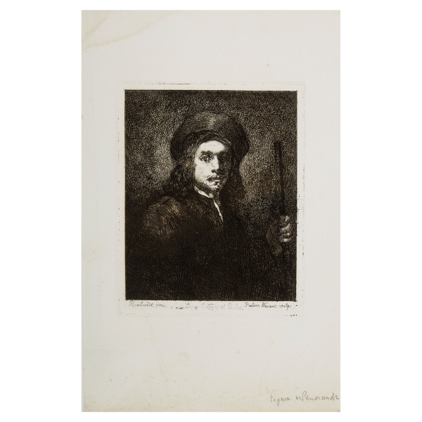 Después de Pauline Wissant (s.XIX-XX) Jeune Homme au bâton. Grabado al aguafuerte sobre papel.