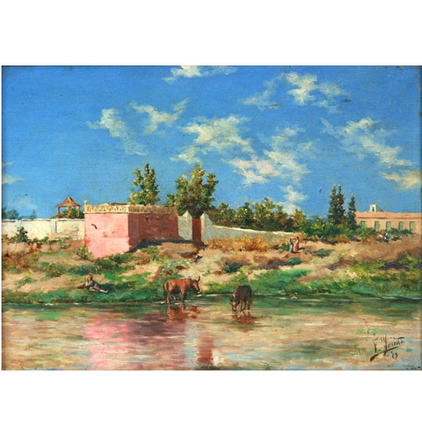 FÉLIX INIESTA SOTO "Hacienda junto al rio" Málaga