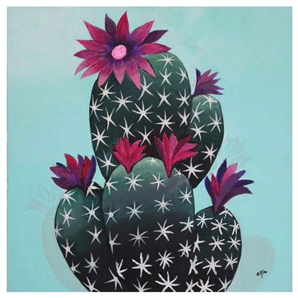 Silvia Alcaraz de Torres / Diana Laura Baez Herbert, Niña del CRIT – Nopalera – Acrílico