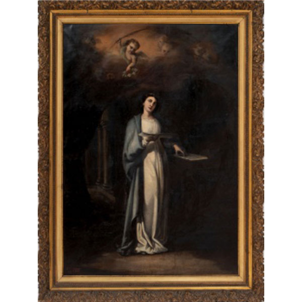 ALEJANDRO DE ARRIAGA   (S. XIX)  &quot;Santa&quot;  Firmado: A. G. de Arriaga 1866 Bilbao