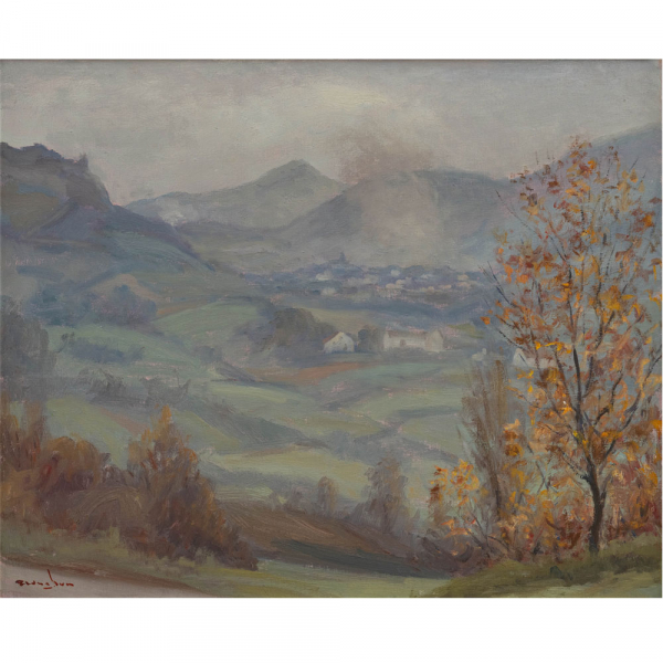 "Vista de Hernani"  ELOY ERENCHUN (Guipúzcoa, 1904-San Sebastián, 1997)  