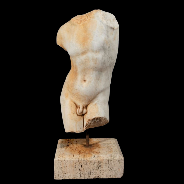 Escultura torso romano en mármol siglo XIX.