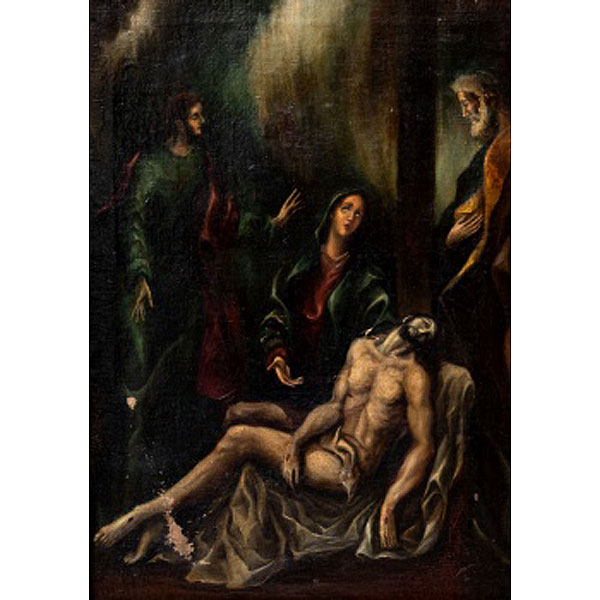 ESCUELA ESPAÑOLA  (Fin S. XVI - Pp. S. XVII) "Descendimiento"