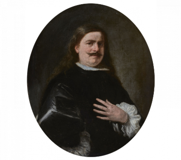 CLAUDIO COELLO (Madrid, 1642-1693).  Retrato de un hombre.  Hacia 1665.   Óleo sobre lienzo