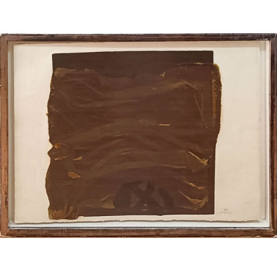 Antoni Tàpies Puig (Barcelona, 1923-2012) . Sin título (1962).   Litografía firmada