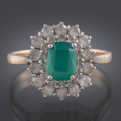 Sortija en oro blanco y oro amarillo de 18 kt.