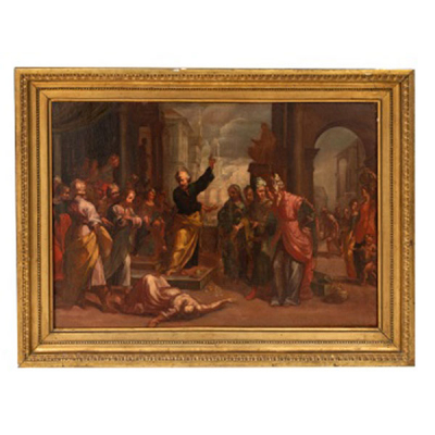 ESCUELA ITALIANA  (S. XVIII) &quot;Ananías y Safira&quot;