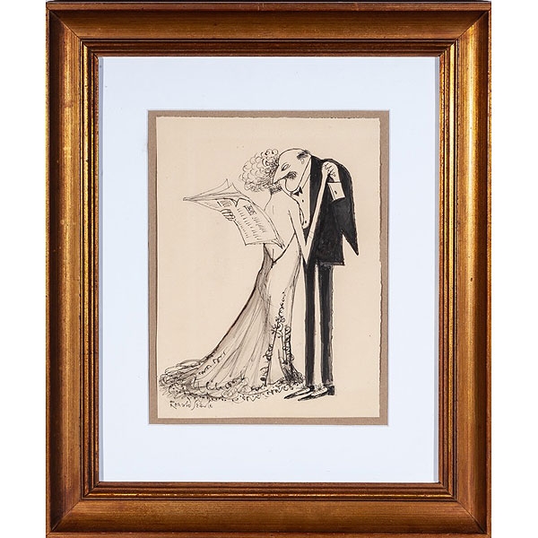 Ronald Searle (Inglaterra, 1920 - 2011) "Intereses"