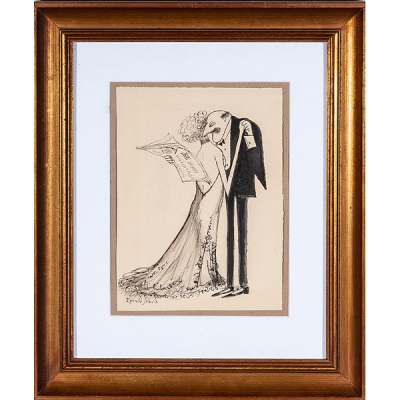 Ronald Searle (Inglaterra, 1920 - 2011) "Intereses"