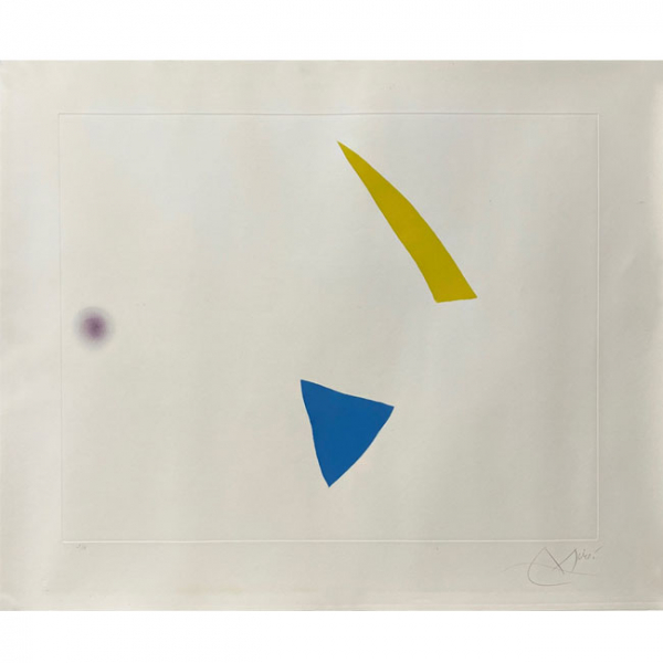  Joan Miró (1893-1983). Serie Mallorca XVI.   Grabado al aguatinta sobre papel guarro. Firmado a lápiz y numerado 2/50. 