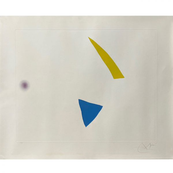  Joan Miró (1893-1983). Serie Mallorca XVI.   Grabado al aguatinta sobre papel guarro. Firmado a lápiz y numerado 2/50. 