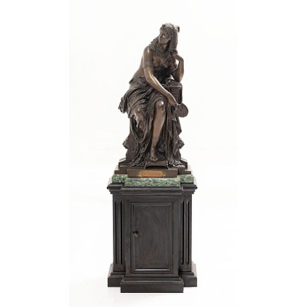 MATHURIN MOREAU  &quot;Remiramis&quot; Bronce patinado