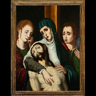 Taller de LUIS DE MORALES &quot;EL DIVINO&quot; (Badajoz h. 1510 - 1586) - La lamentación.