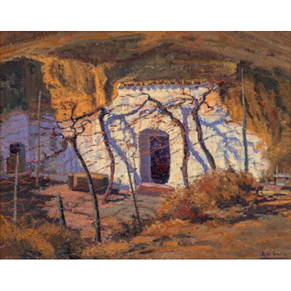 MANUEL DE GRACIA (Mora de Toledo, Toledo 1937 - 1985) "Cueva de Guadix, Granada" Firmado: M. de Gracia Óleo / Táblex