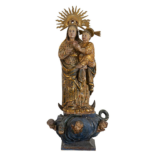 Escuela aragonesa, fles. del s.XVI-ppios. del s.XVII. Virgen con Niño. Escultura