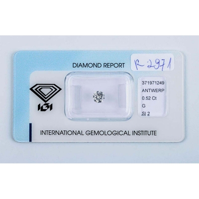 Diamante natural, talla brillante. Certificado IGI