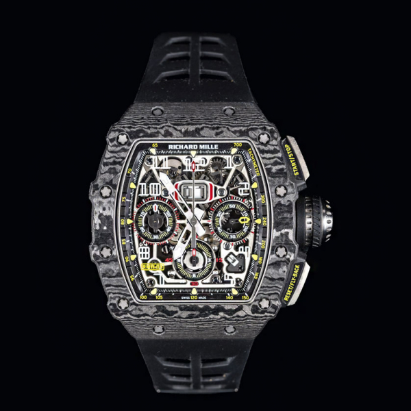 Reloj Richard Mille RM11-03. Reloj de pulsera para caballero en carbono con pulsadores de titanio.