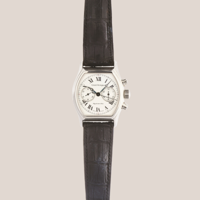 GIRARD PERREGAUX &laquo;Richeville&raquo;. Reloj de pulsera unisex, c.1996. Caja tipo barril en acero y correa original en piel. Ref-N&ordm;2710/A2733.